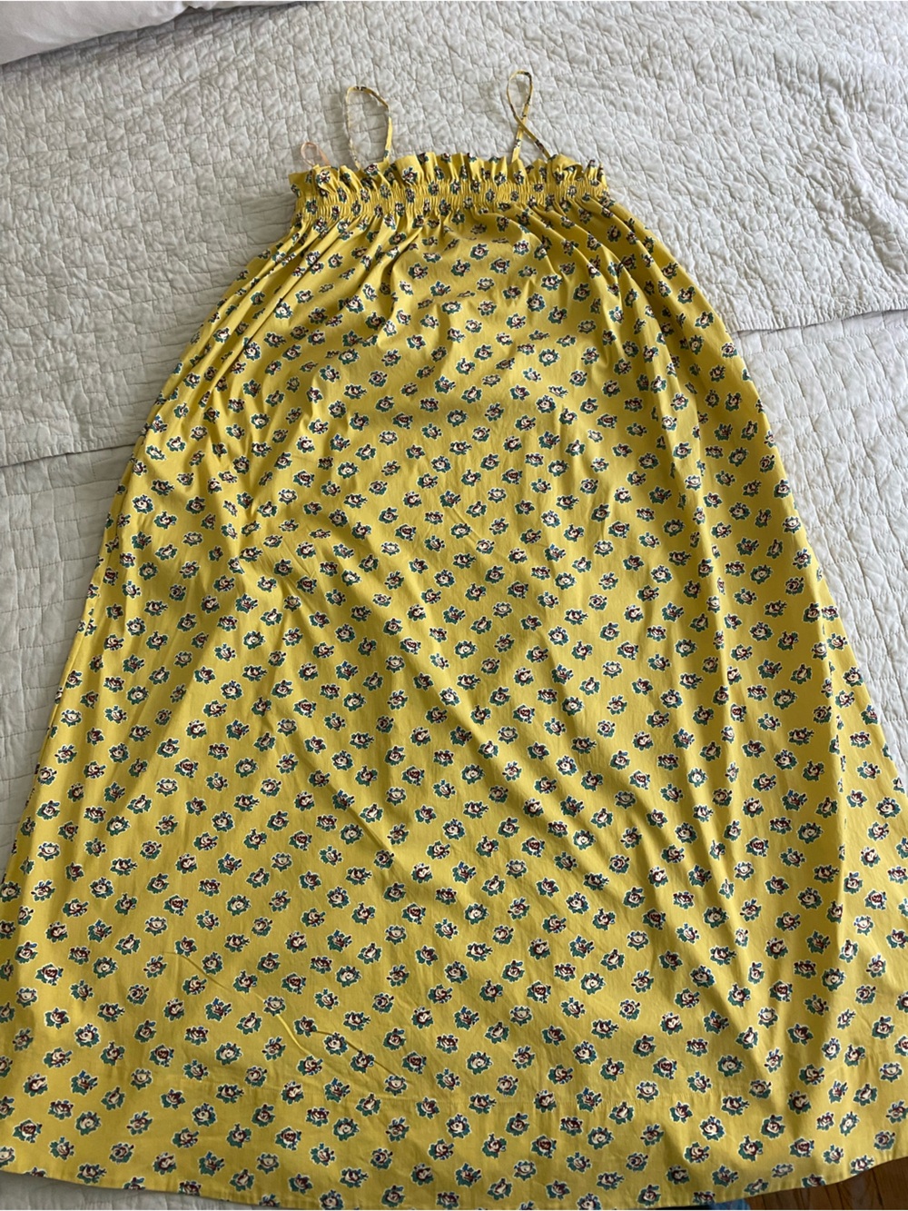Tory Burch Yellow Floral Backless Sundress